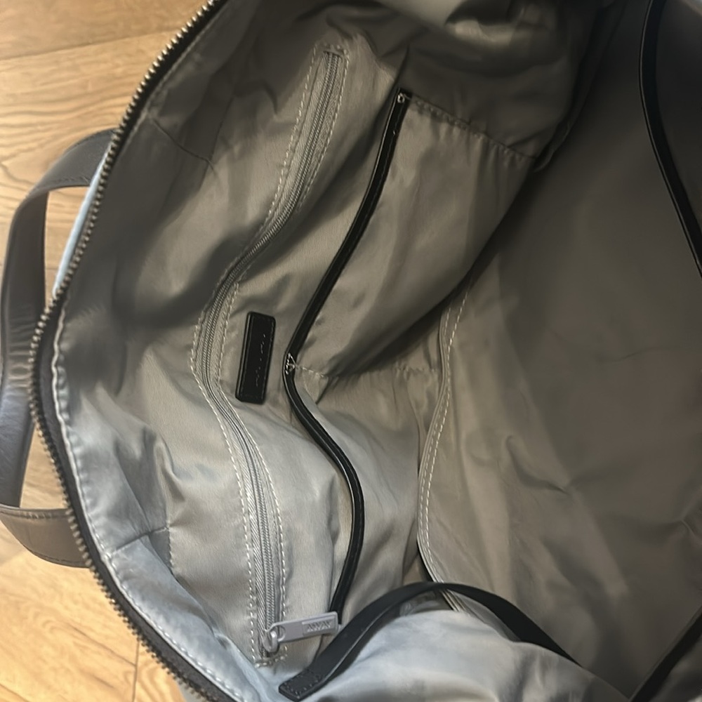 Away Travel Bag in Dusty Blue with Black Handles - Picture 4 of 4